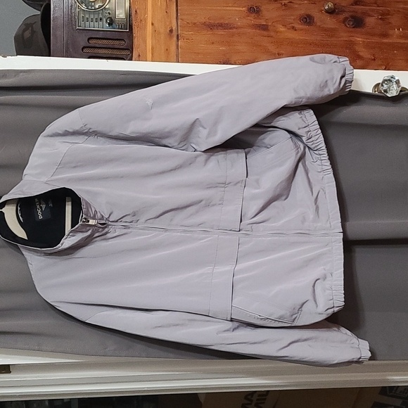 Dockers Other - Docker Mens Jacket Coat Gray  W/Black Fleece Lining Zips Water Resistant XXL EUC